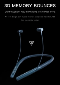 Techfire h-700 Pro 5.0 40 Hours HI BASS SOUND   non-stop battery backup Latest unique Premium Design light Weight High Quality Wireless Neckband with mic Bluetooth Headphones & Earphones - Free Size, Bunting