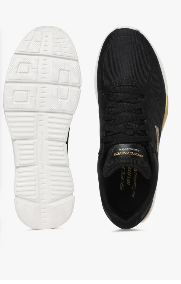 Skechers  SkechersEQUALIZER 4.0 - PHAIRME Training & Gym Shoes For Men (Gold) - Black, 12