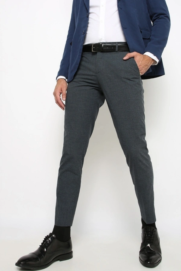 NETPLAY Checked Slim Fit Flat-front Trousers For Men - Trout, 34