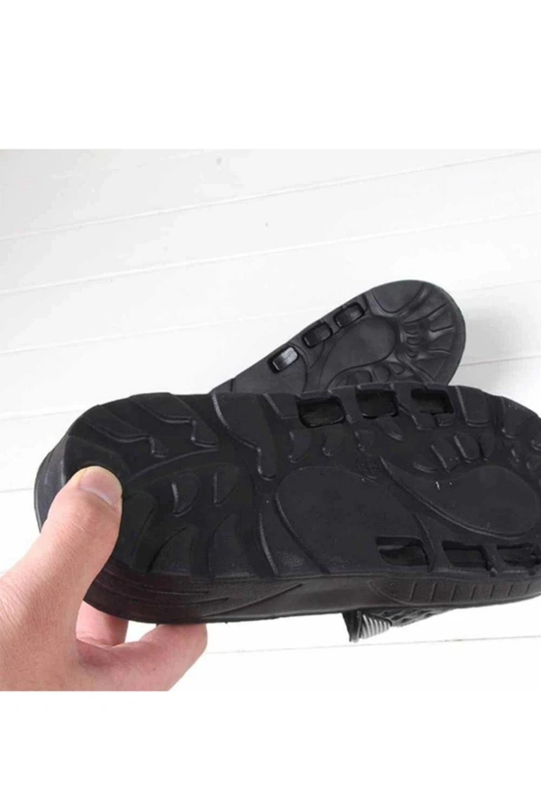 new yoga Paduka Pressure Points Acupressure Slippers Therapy Massager Full Body Relaxer For Men and Women Pack Of 1 - Black, 8