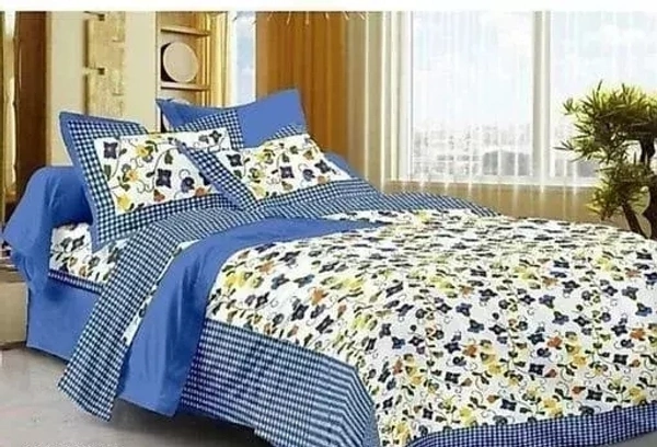 Jaipuri Bedsheet - Queen, Curious Blue