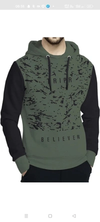 TRIPR Full Sleeve Printed Men Sweatshirt  - 350g, Lunar Green, S