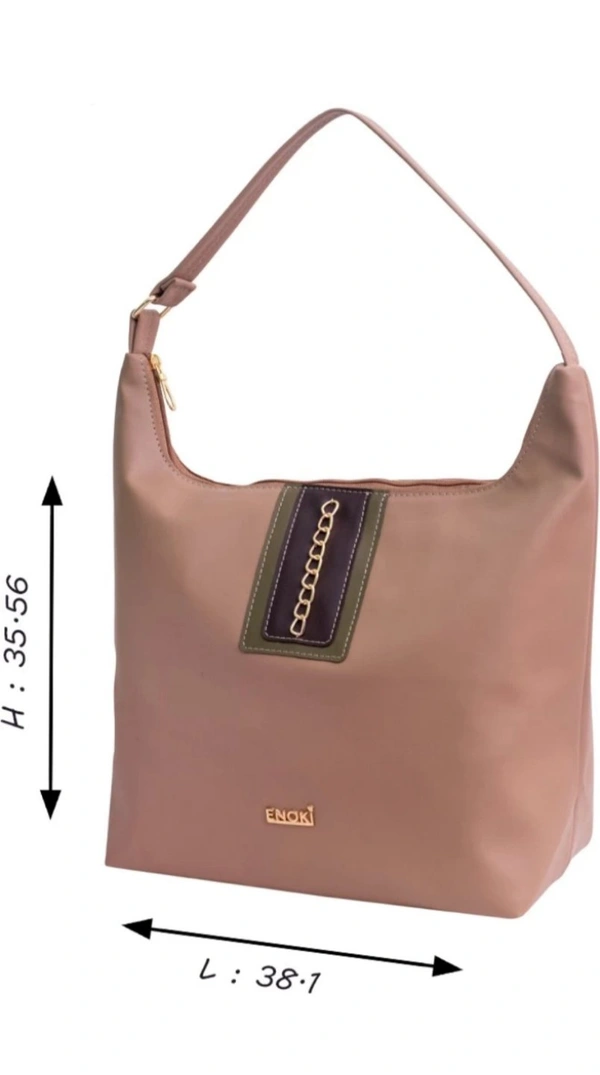 ENOKI Enoki Women Shoulder Bag Beige(Purse) - Beige, Free Size, 320 Gm