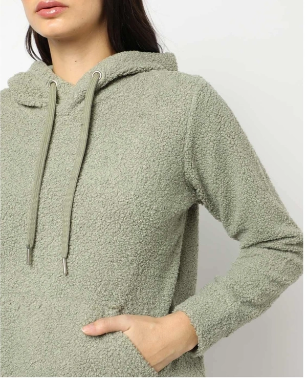 DNMX Women's Hoodie with Kangaroo Pocket - Swamp Green, XL, 256GM