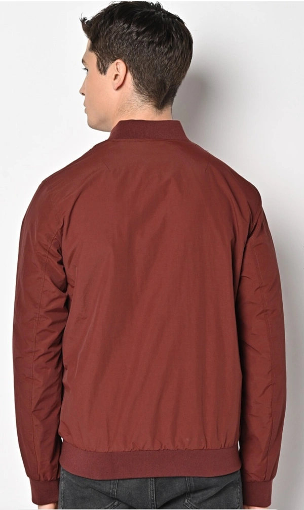 Jack & Jones Zip-Front Bomber Jacket with Insert Pockets - Lotus, XXL