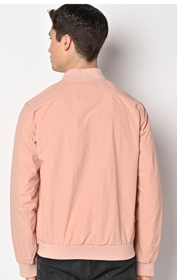 Jack & Jones Zip-Front Bomber Jacket with Insert Pockets - Cameo, XL