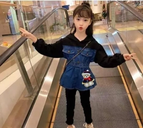Modern Funky Girls clothing sett - Black, 6-7 Years