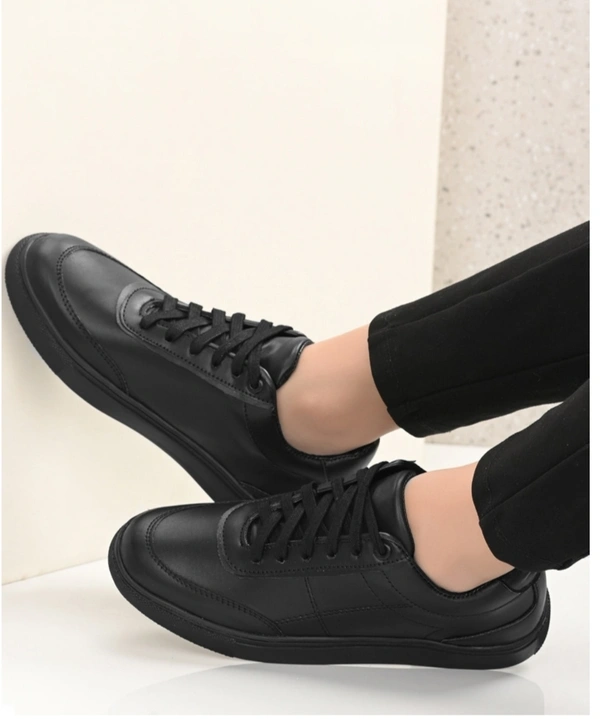 ADORLY Men Casual Shoes  - Black, 4, Rubber Sole