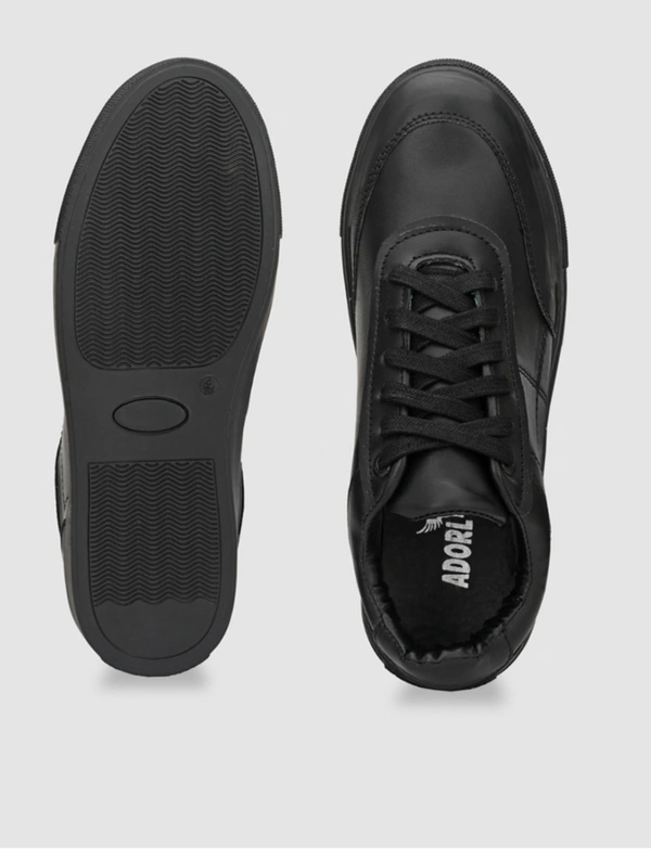 ADORLY Men Casual Shoes  - Black, 6, Rubber Sole