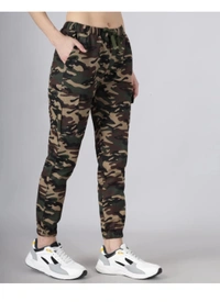 Q-Rious Women Regular Fit Multicolor Cotton Blend Trousers - 28