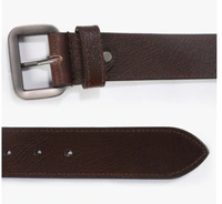 DNMX Textured Classic Belt with Buckle Fastening - Carnaby Tan, S, Leather