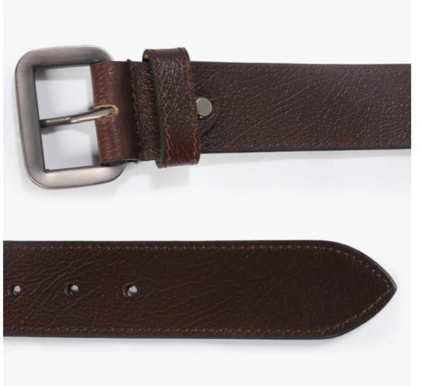 DNMX Textured Classic Belt with Buckle Fastening - Carnaby Tan, S, Leather