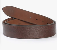 DNMX Textured Classic Belt with Buckle Fastening - Carnaby Tan, L, Leather