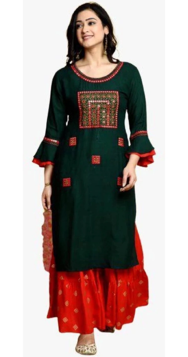 Women Sharara Dupatta  Sets - Red, L