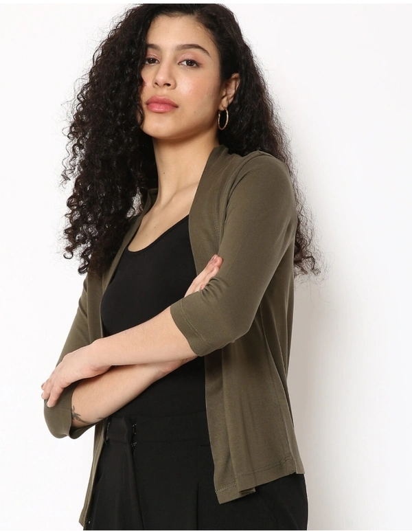FIG Open-Front Shrug with Shawl Lapel - Dingley, L