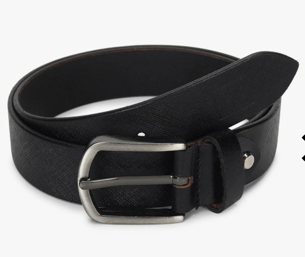 DNMX Leather Belt For Men - Black, 34, Leather
