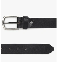 DNMX Leather Belt For Men - Black, 38, Leather