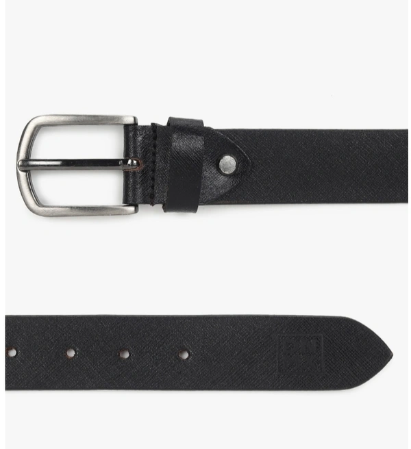 DNMX Leather Belt For Men - Black, 38, Leather
