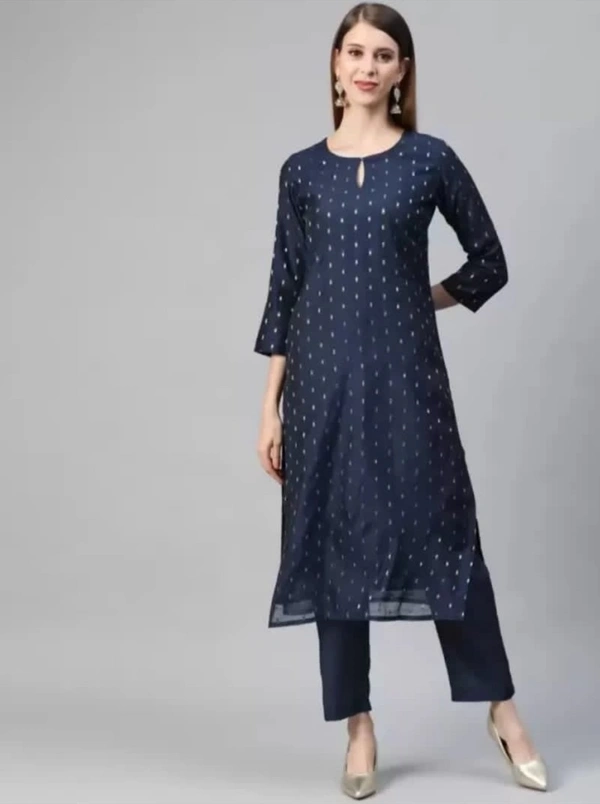 Women Kurta and Pant Set Viscose Rayon - Biscay, S, Rayon