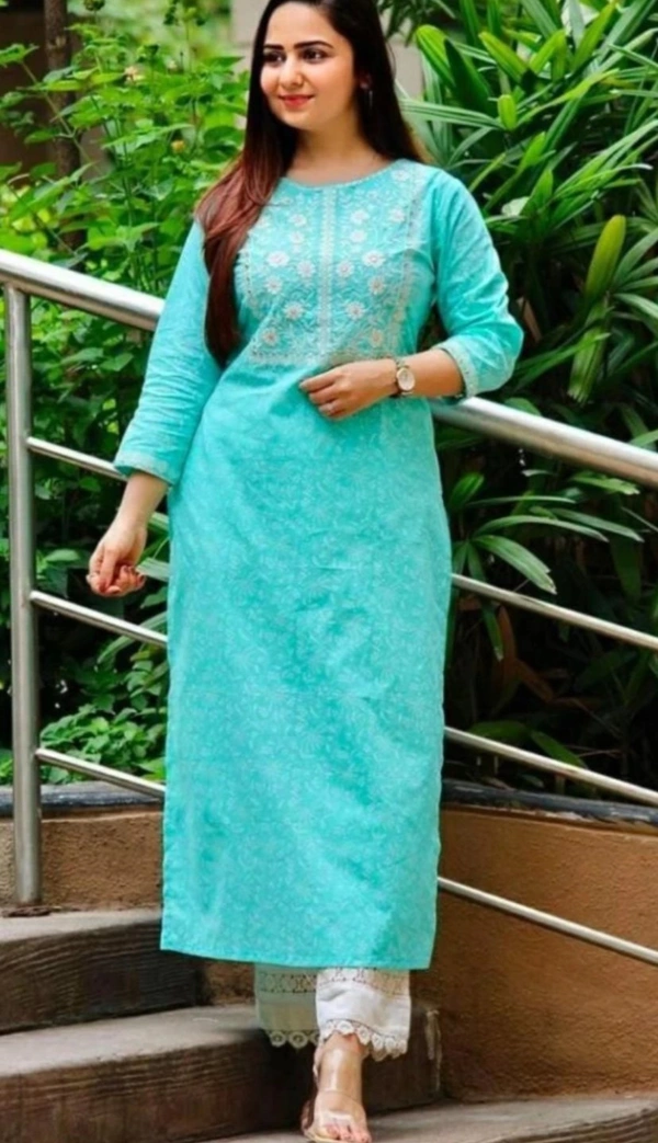 Kurta And Pant SetKurta  - Turquoise Blue, M, Rayon