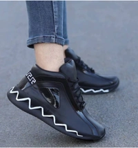 Casual Sports High Tops For Men (Black) - Black, 7