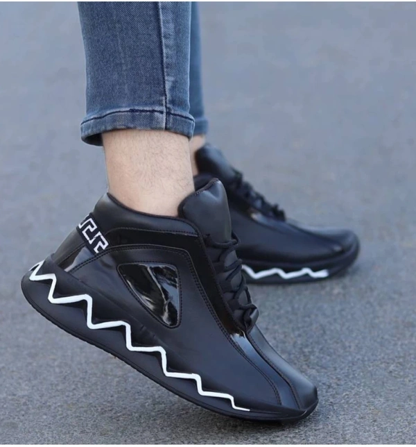 Casual Sports High Tops For Men (Black) - Black, 7