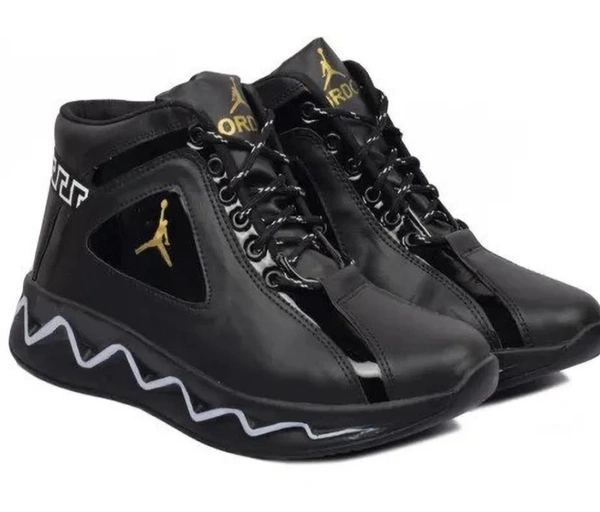 Casual Sports High Tops For Men (Black) - Black, 7