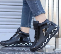 Casual Sports High Tops For Men (Black) - Black, 8