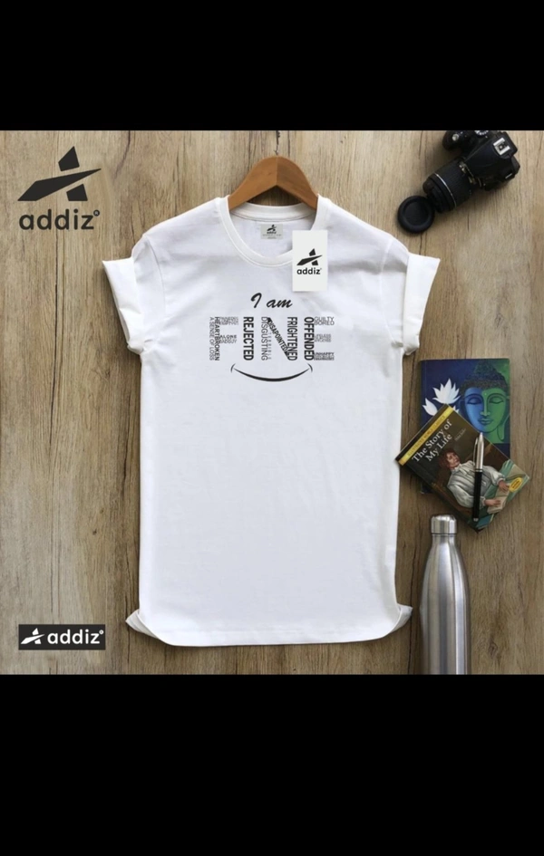 ADDIZ Cotton Addiz T Shirt Printed  - White, XL, Cotton