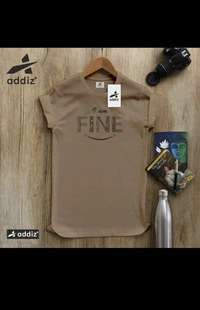 ADDIZ Cotton Addiz T Shirt Printed  - Tan, M, Cotton