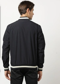 JOHN PLAYERS Slim Fit Zip-Front Bomber Jacket - Haiti, XL, Polyester