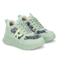 Rowlans Women's Elegant Casual Shoes - Tea Green, IND-8, Synthetic Leather