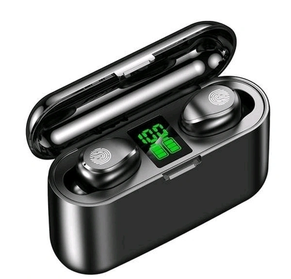 TWS F9 With Power Display Touch Wireless 5.0 Binaural Waterproof In-ear C6 Bluetooth Headset  (Black, True Wireless)