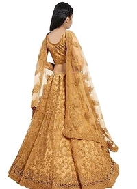 Girls Lahanga Choli Ethnic Embroidery  - Pirate Gold, 5-6 Years