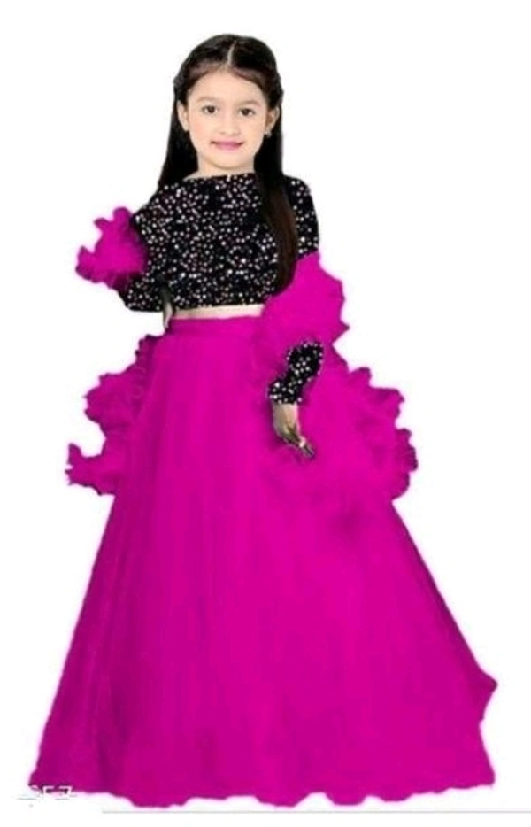 Catalog Name:*Cute Trendy Kids Girls Lehanga Cholis* - Pink Flamingo, 5-6 Years