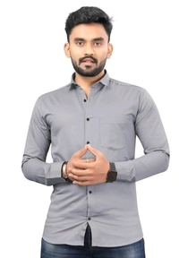 COMBO Solid Full Sleeve Men's Cotton Shirt - L