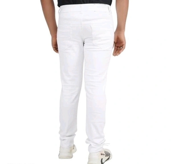 Denim  STYLISH MAN DENIM JEANS - White, 28
