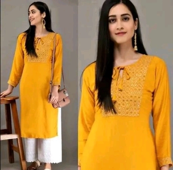 Alisha Pretty Kurtis - Gold, XL