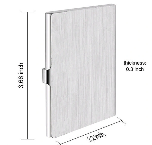 Generic Men's & Women's Stainless Steel Pocket ATM Visiting Credit Card Business Card Case Holder - Silver