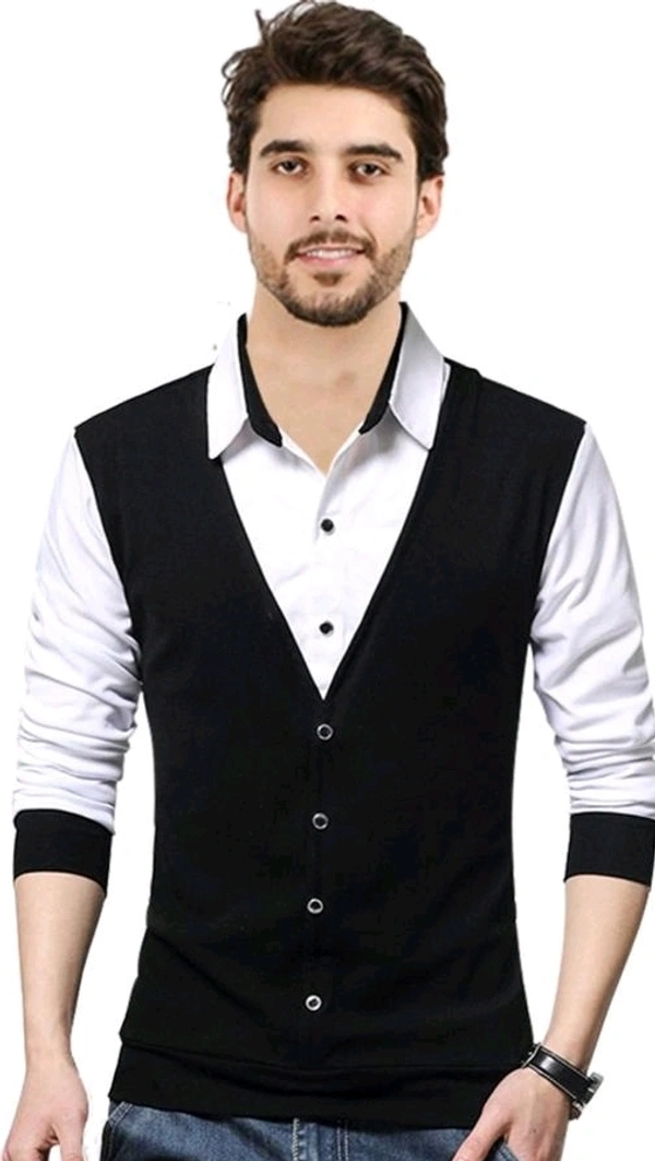 Classy Fashionable Men Tshirts - Black, L