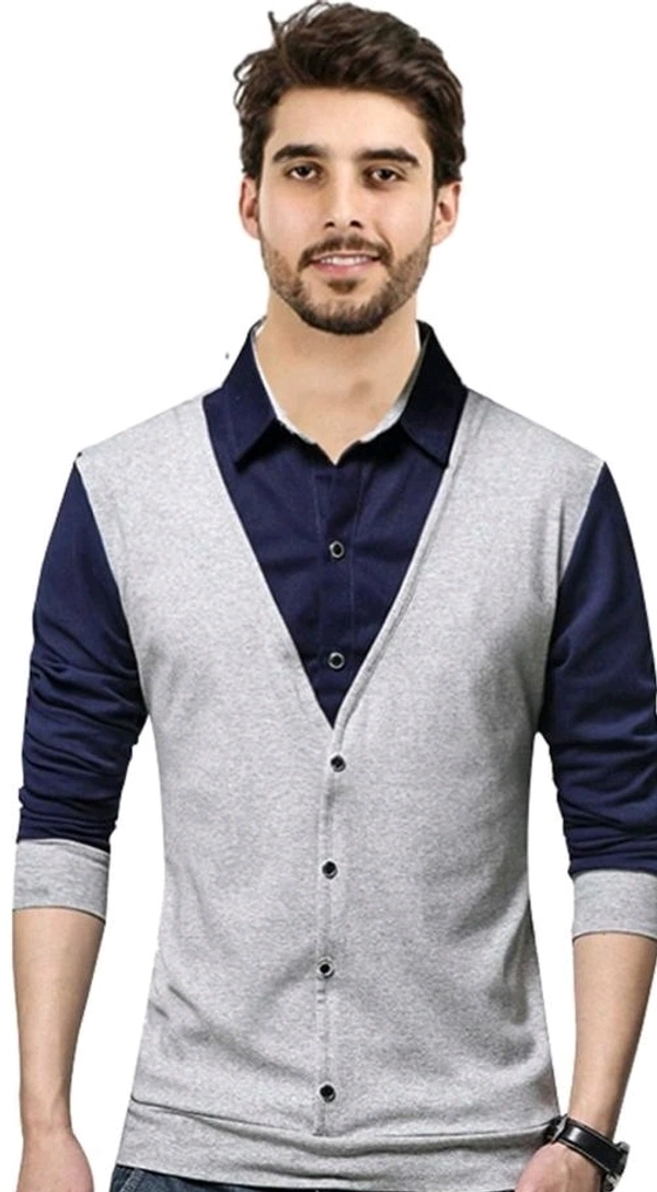 Classy Fashionable Men Tshirts - Gray, L