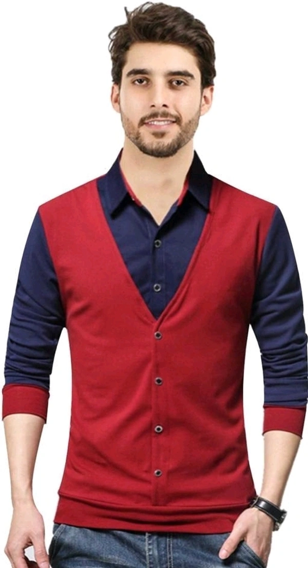 Classy Fashionable Men Tshirts - Red, XL