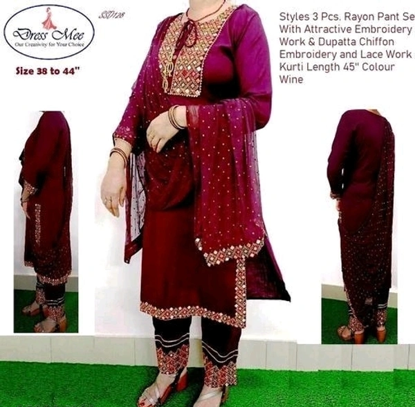 Koteshwar Women Kurta & Pant, Dupatta SetName: Koteshwar Women Kurta & Pant, Dupatta Set - Pigment Indigo, XXL