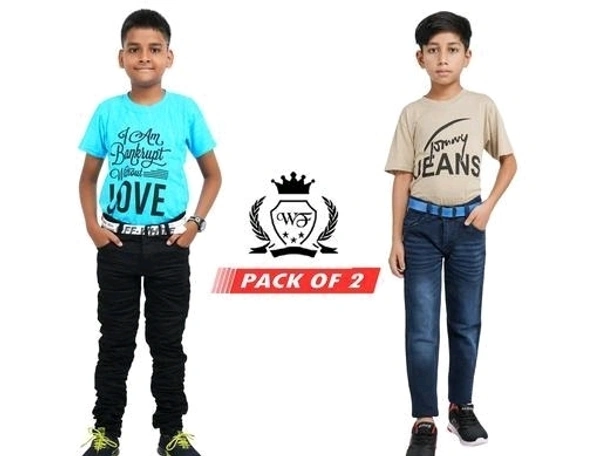 Wilfredo Stylish Denim Jeans For Boy's (Pack of 2) - 15-16 Years