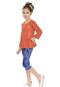 Girls Clothing Sets Pack Of 1 - Yellow Orange, 6-7 Years