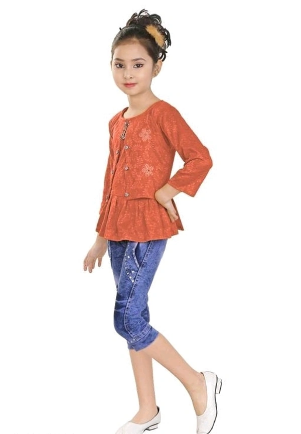 Girls Clothing Sets Pack Of 1 - Yellow Orange, 6-7 Years