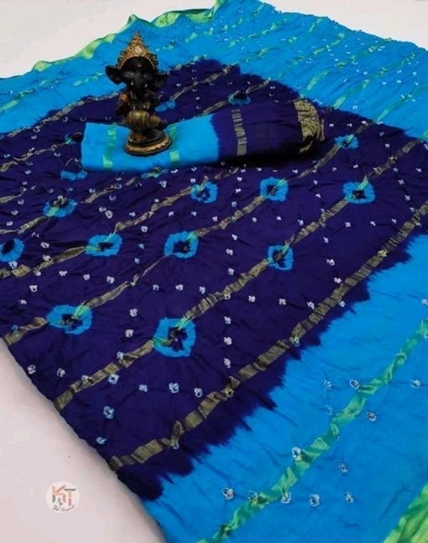RAJWADI - Dodger Blue, Free Size