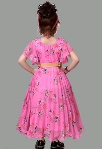 Girls Maxi/Full Length Casual Dress - Pink Flamingo, 6-7 Years