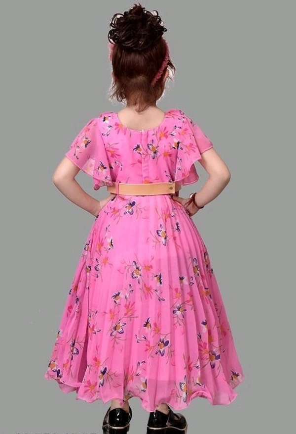 Girls Maxi/Full Length Casual Dress - Pink Flamingo, 6-7 Years
