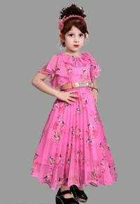 Girls Maxi/Full Length Casual Dress - Pink Flamingo, 6-7 Years